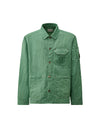 Green crinkled jacket by Alessi with a chest pocket featuring C.P. Company and Alessi embroidery, and a sleeve lens.