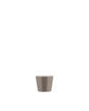 Gray Tonale cup by Alessi with a conical shape and smooth, matte finish.