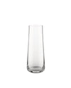 Clear glass Eugenia pitcher by Alessi with a sleek, minimalist design on a white background.