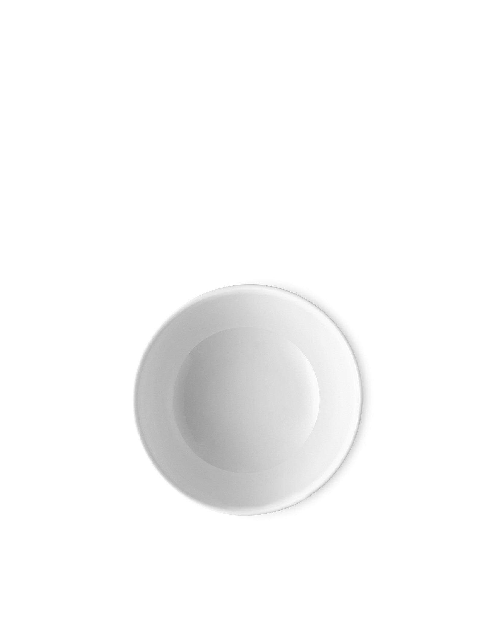 White round salad serving bowl by Alessi, centered on a white background, seen from a top-down view.