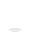 White side plate by Alessi, a simple round dish presented from the side.