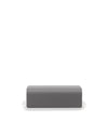 Dark grey butter dish by Alessi, with a white base and rounded rectangular lid.