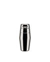 Sleek stainless steel cocktail shaker by Alessi, featuring a modern three-piece design with a polished finish.