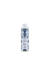 Clear home fragrance refill bottle with a white cap by Alessi, adorned with a blue and white floral pattern and a 'Brrr' label.