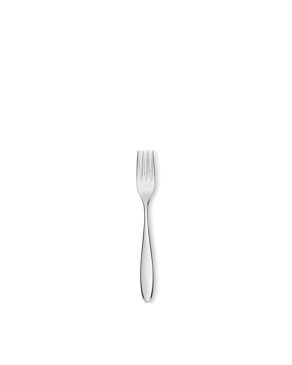 Silver-toned Mami fork by Alessi, with a sleek, minimalist design and polished finish.