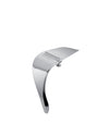 Polished chrome truffle slicer by Alessi with a curved handle and adjustable blade.