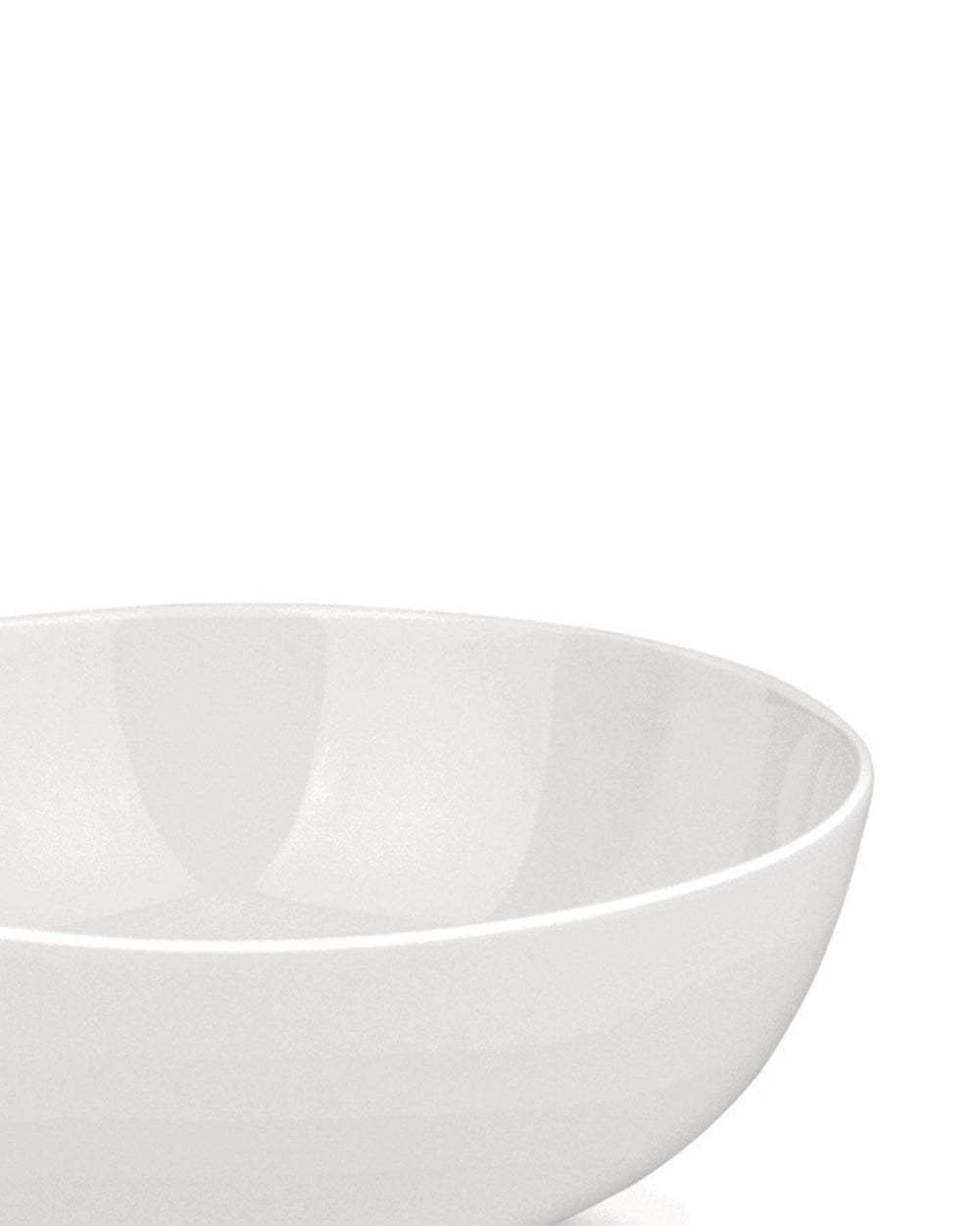 White bowl by Alessi with a smooth, curved rim and a glossy interior, shown cropped.
