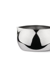 Cropped silver-toned metallic creamer by Alessi with a high-shine reflective finish and pouring lip.