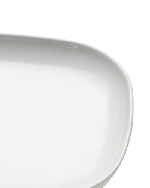 Ovale blanc Soucoupe pour tasse à moka. 4 pièces Alessi 1