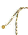 Gold adjustable chain by Alessi featuring two link styles, a lobster clasp, and an engraved round brand tag.