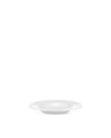 White shallow bowl by Alessi with a wide rim, presented centrally on a white background.