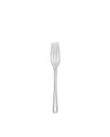 Silver metal fork by Alessi, with three polished tines and a sleek handle, centered on a white background.