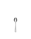 Silver-toned metal spoon by Alessi with a polished, sleek design, centered vertically.