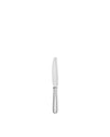 Silver-toned metal knife by Alessi with a serrated blade and polished finish.