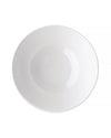 White ceramic bowl by Alessi, glossy and circular, viewed from above.