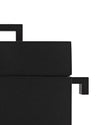 Black textured cubic product by Alessi featuring sharp, angular components, shown cropped.