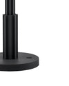 Black fluted column and round base by Alessi with a matte finish and oval detail.