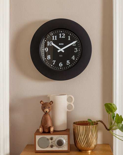 Momento negro Reloj de pared Alessi 1