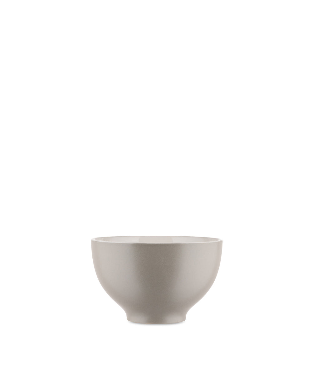 Light grey ceramic bowl by Alessi with a matte finish and minimalist design.