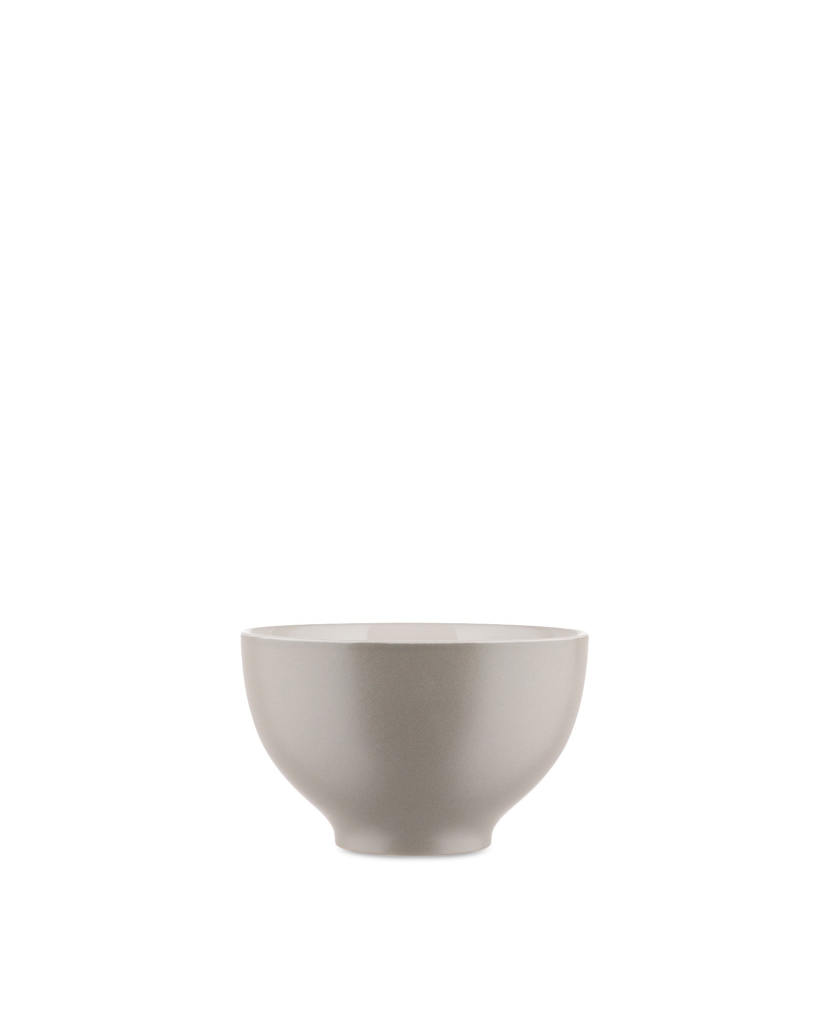 Light grey ceramic bowl by Alessi with a matte finish and minimalist design.