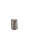 Grey ceramic creamer by Alessi, with a subtle pour spout and minimalist design.