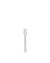 Polished silver fork by Alessi with a modern design, isolated on a white background.
