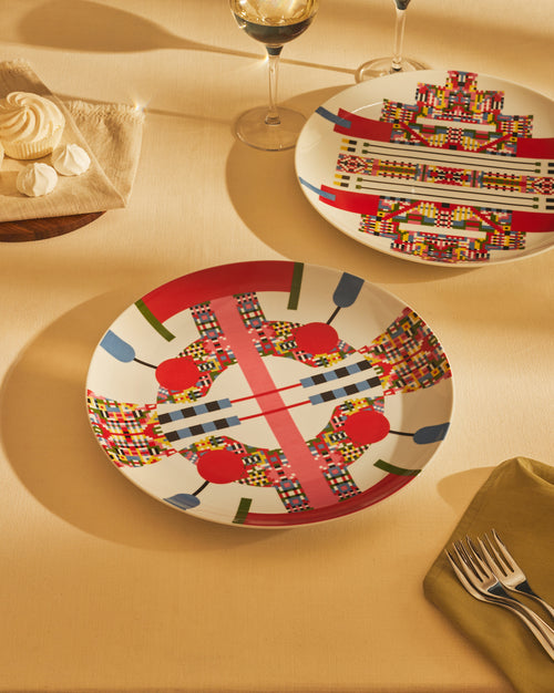 Holyhedrics decoration 1, porcelain Pastry plate Alessi 1