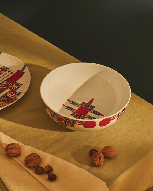 Holyhedrics Default Title Pastry and nut bowl in decorated porcelain Alessi 1
