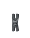 Matte gray animal-shaped accessory by Alessi, featuring a cartoonish bear head with black eyes and nose, forming a Y-shape.