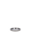 Silver perforated metal spare part by Alessi, round with a shiny rim and evenly spaced holes.