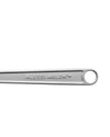 Silver metal utensil or tool part by Alessi, with engraved ALESSI-ABLOH™ logo and hanging hole, close-up.